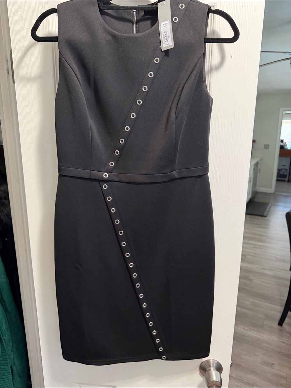 Apt. 9 Black Eyelet-Trim Sleeveless Sheath Dress